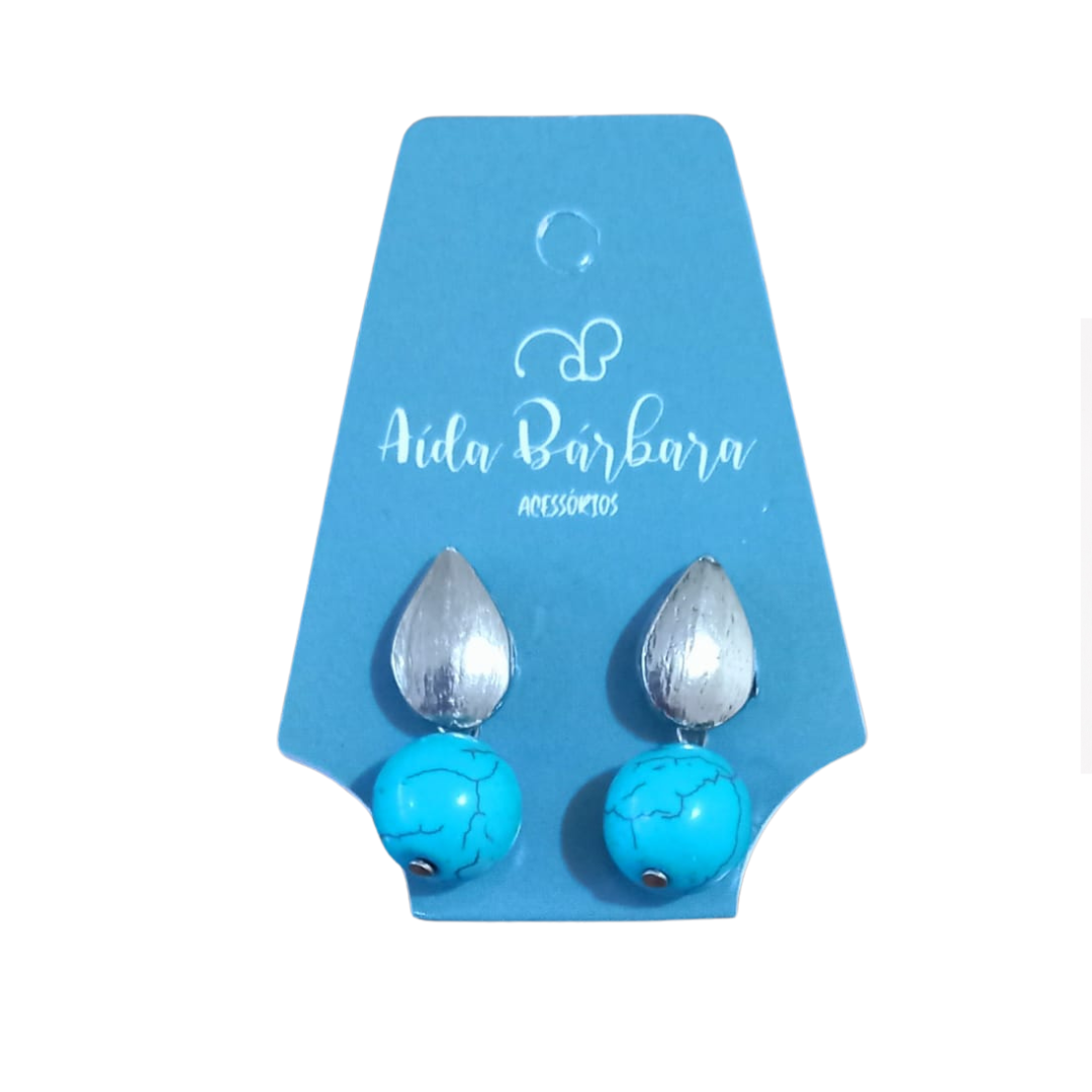 Brinco Gota turquesa
