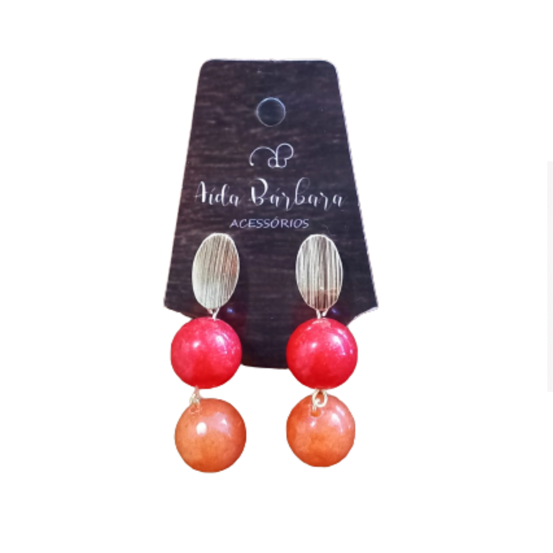 Brinco Duo Cores Laranja