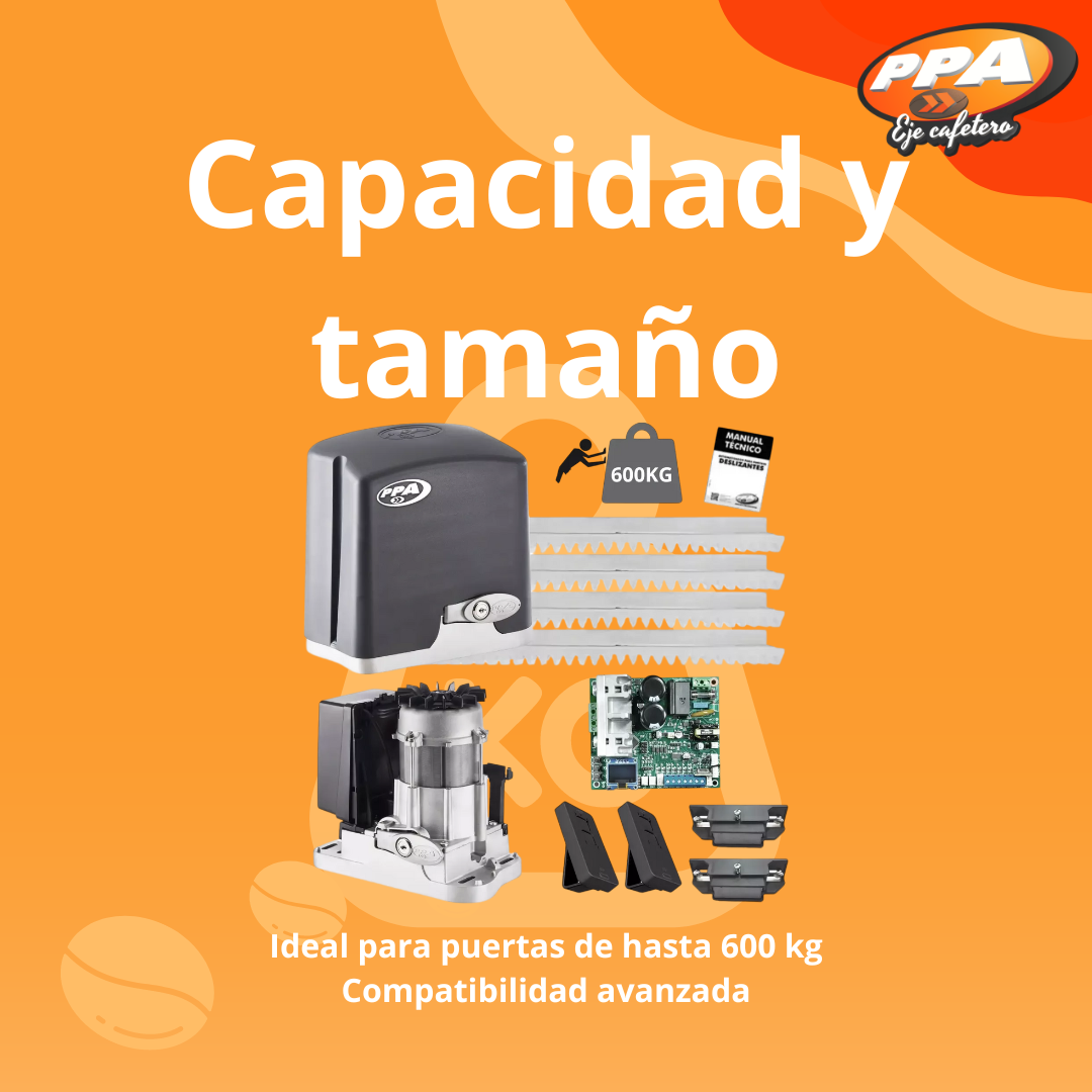 Motor Rápido Para Puerta Corrediza Dz Rio 600 Jetflex PPA Hasta 600 Kg