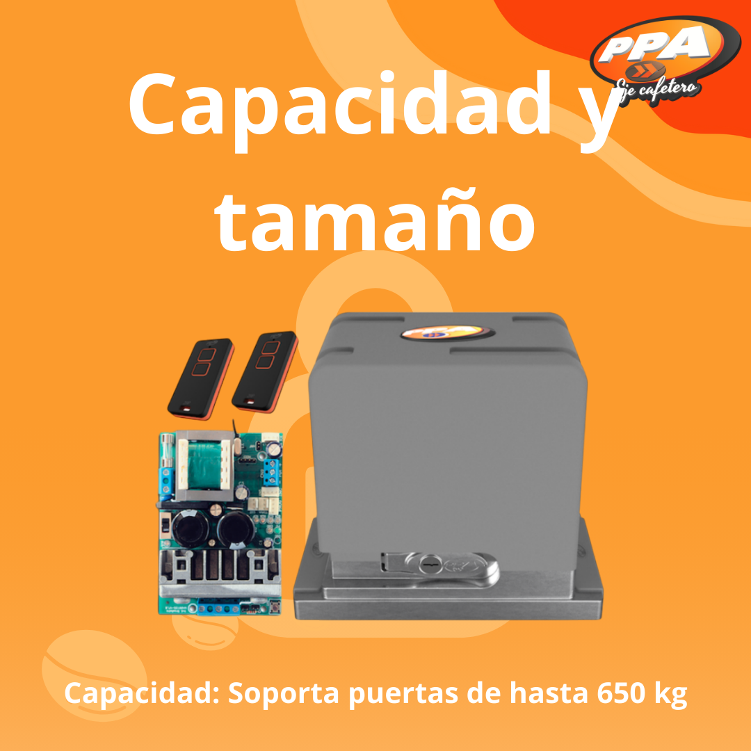 Motor Para Puerta Corrediza PPA DZ Cube 650kg JetFlex Residencial
