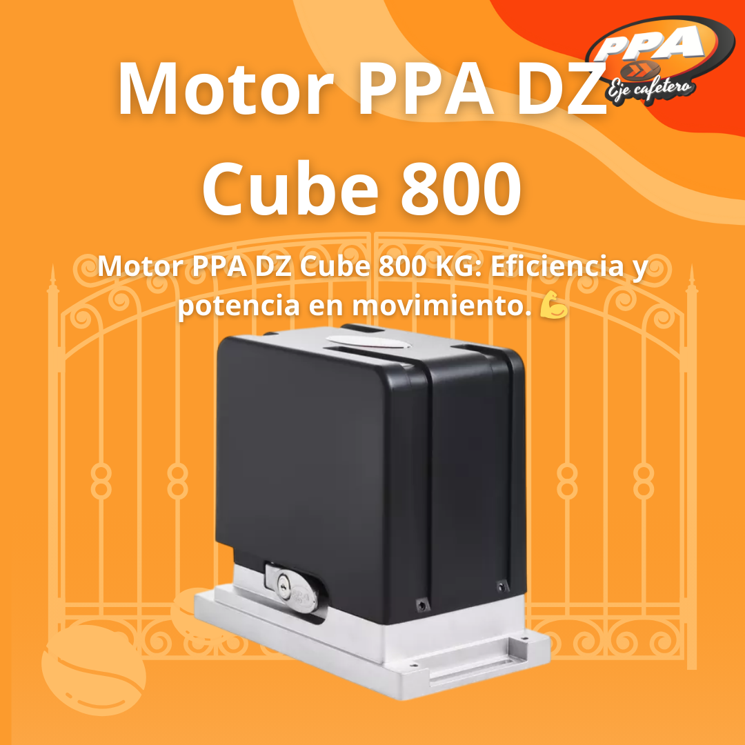 Motor Para Puerta Corrediza PPA DZ Cube 800kg Residencial Monofásico