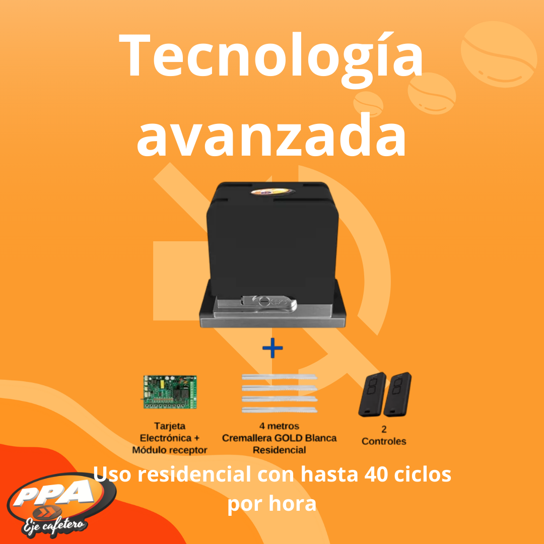 Motor Para Puerta Corrediza PPA DZ Cube 800kg Residencial Monofásico