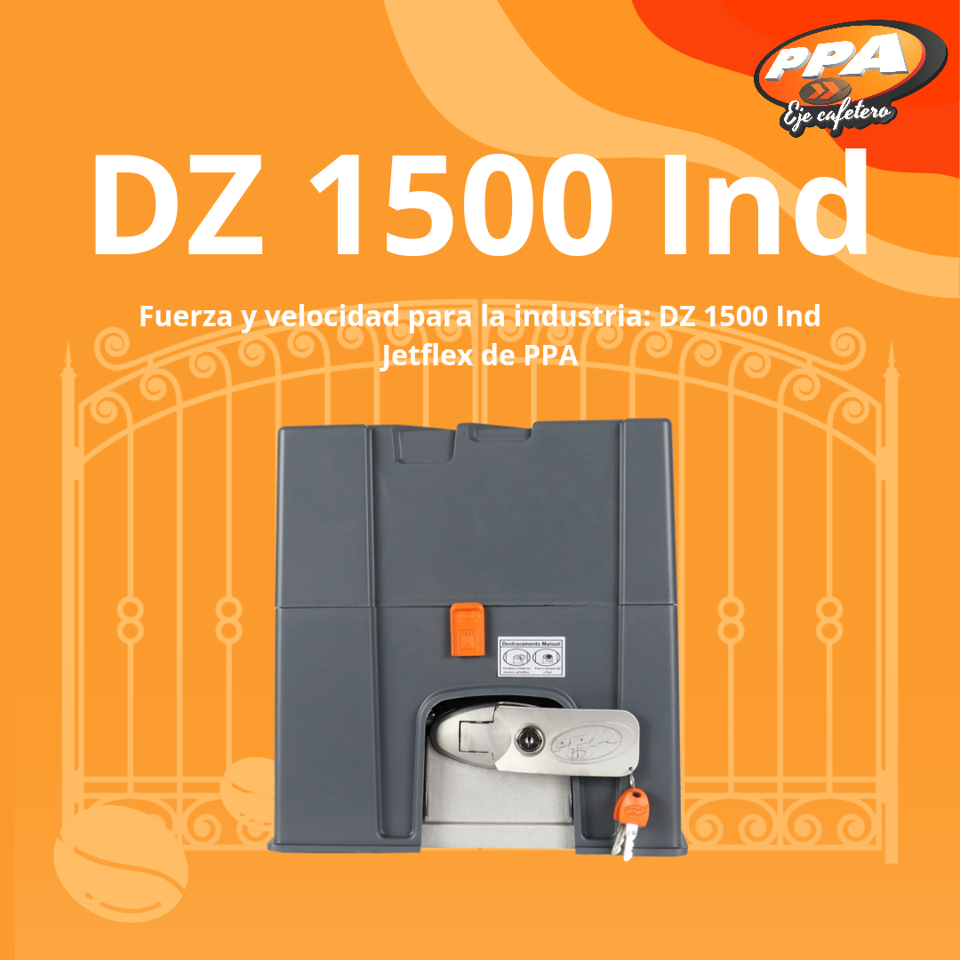 Motor Rápido Para Puerta Corrediza Industrial PPA DZ JetFlex 1500kg Bifásico