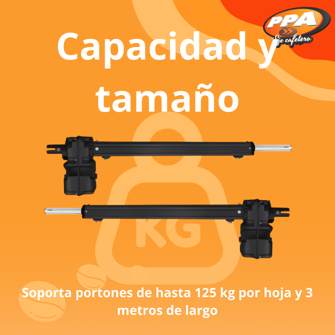 Motor PPA Pivo SK Super Análogo para Puerta Batiente 125kg Doble Hoja