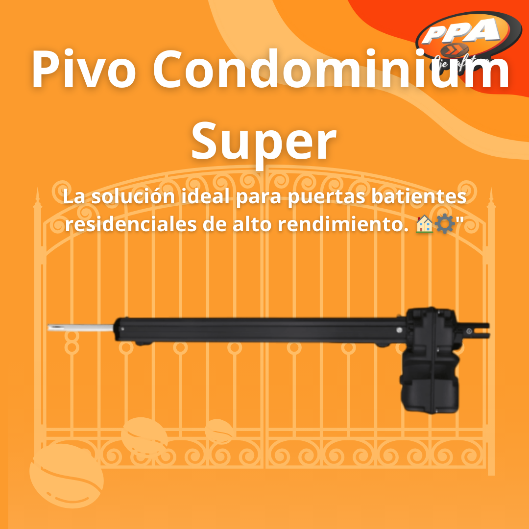 Motor PPA Pivo Condominium Super JetFlex para Puerta Batiente Doble Hoja 350kg
