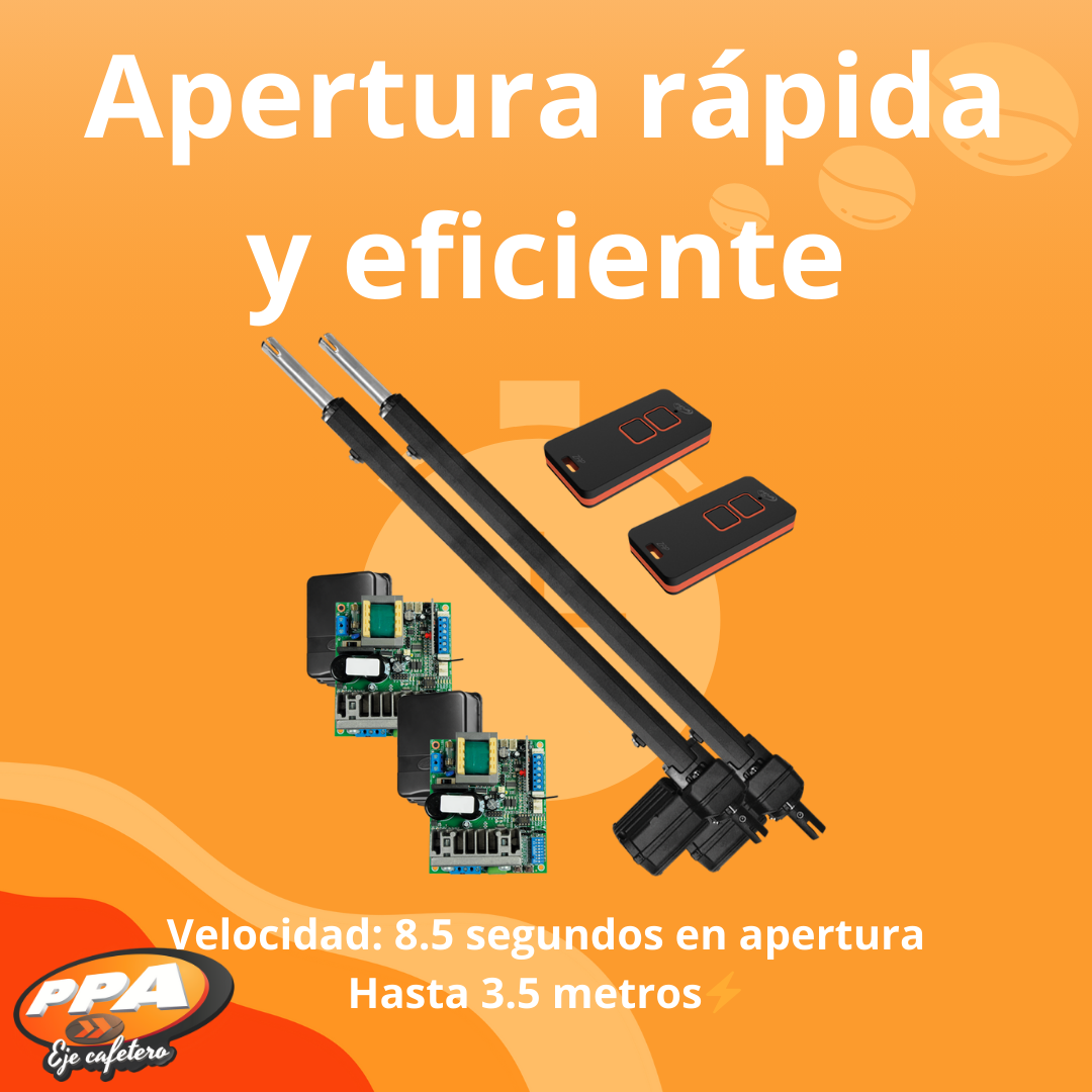 Motor PPA Pivo Condominium Super JetFlex para Puerta Batiente Doble Hoja 350kg
