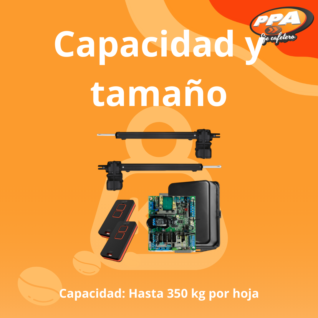 Motor PPA Pivo Condominium Super JetFlex para Puerta Batiente Doble Hoja 350kg