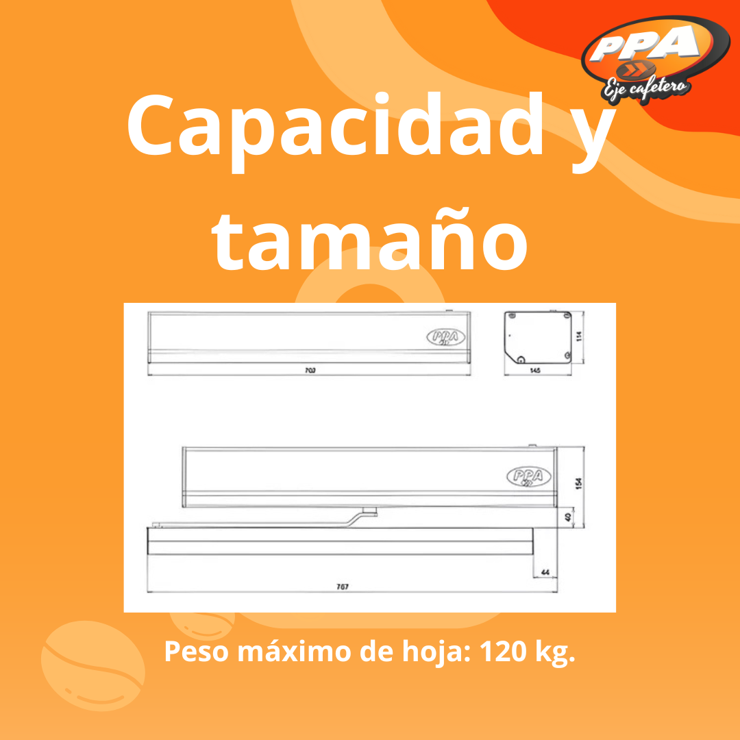 Kit Automático Para Puerta Social GIRO BRUSHLESS 24V – Hasta 120 Kg