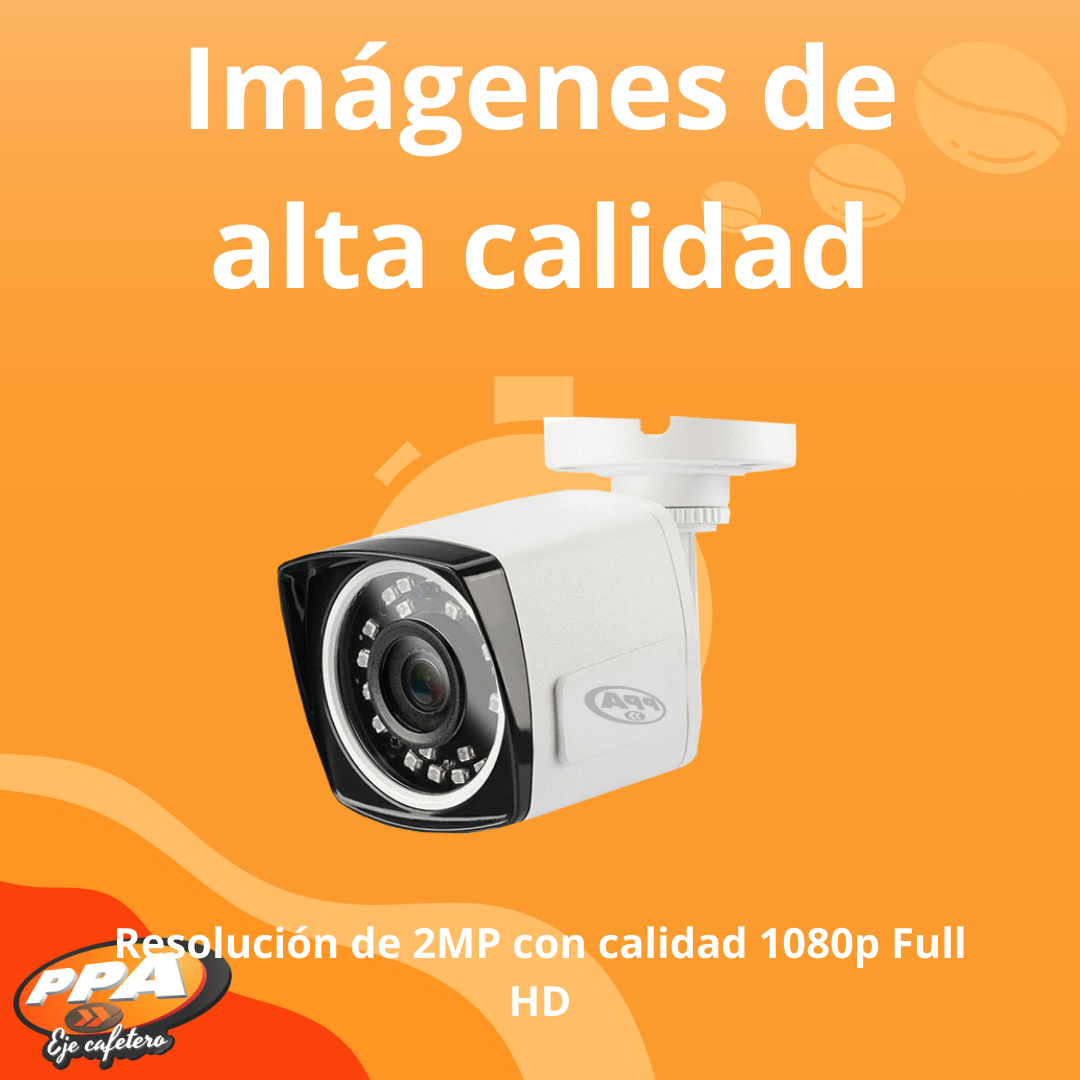 Cámara Tipo Bala PPA 2MP - FULL HD, Lente 2.8mm, Sensor 1/3, IP67