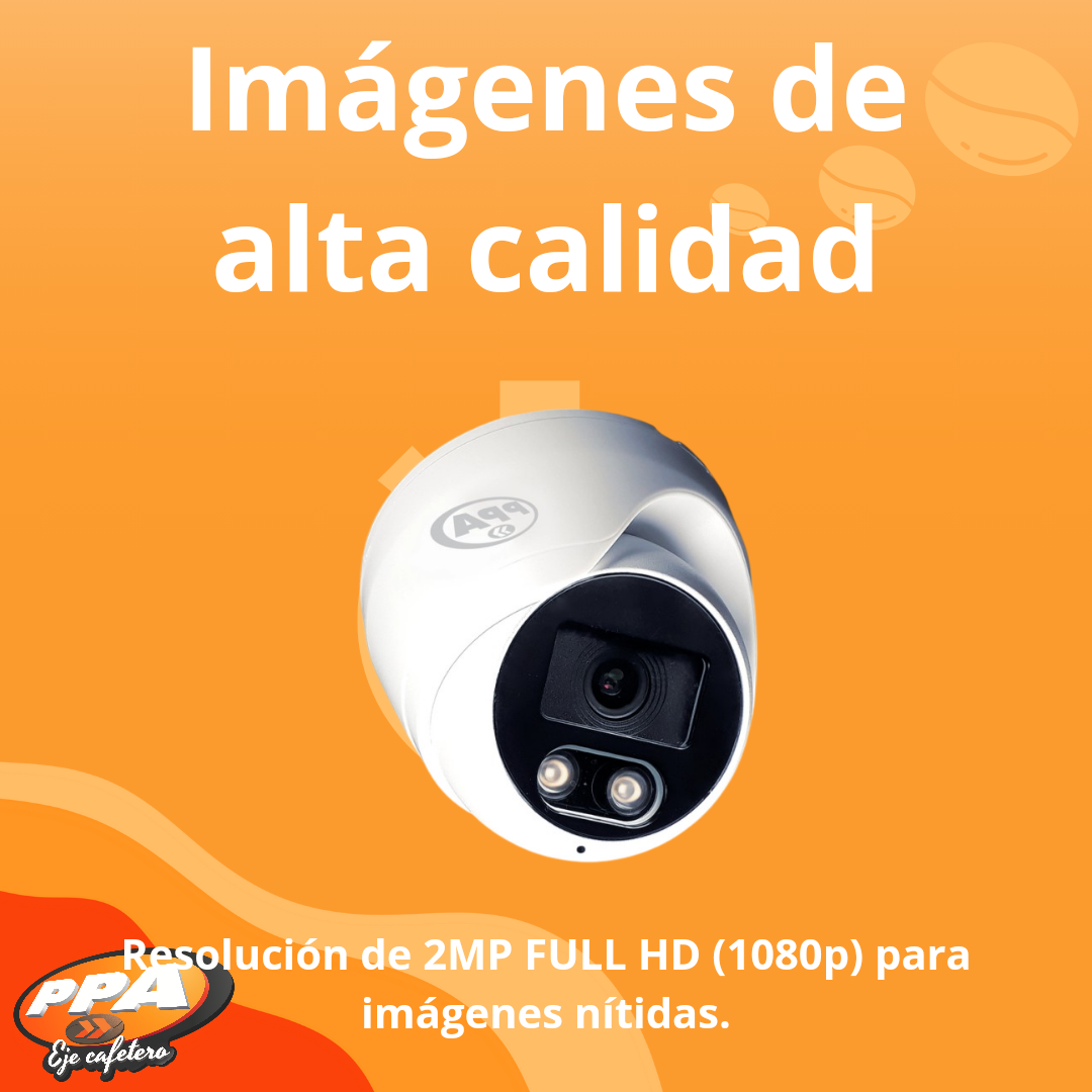 Cámara Tipo Domo PPA 2MP Jetcolor - FULL HD, PoE, Lente 2.8mm, IP67