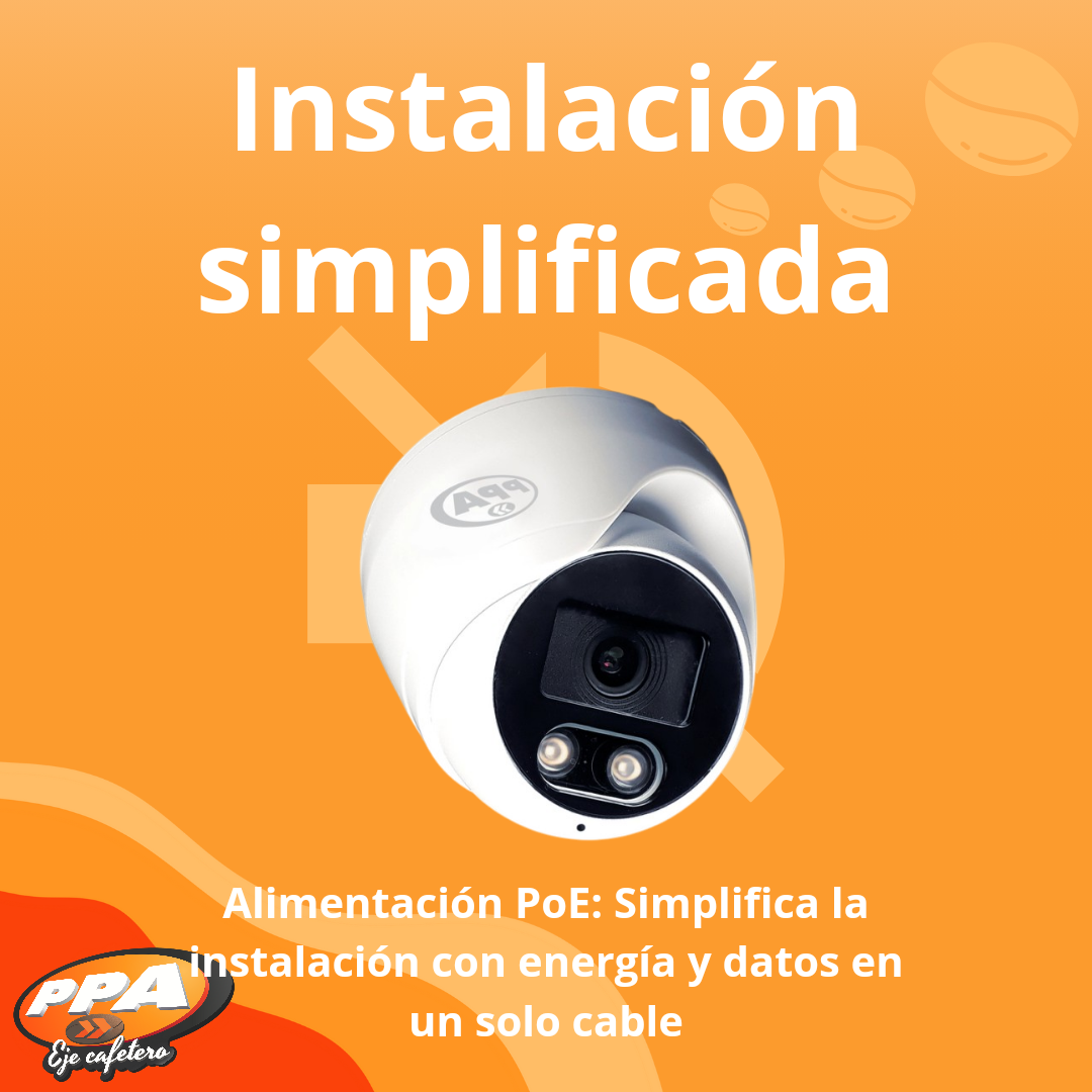 Cámara Tipo Domo PPA 2MP Jetcolor - FULL HD, PoE, Lente 2.8mm, IP67