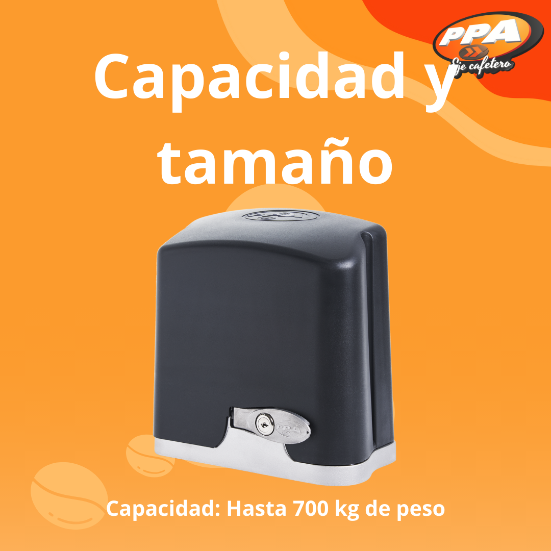 Motor para Portón Corredizo PPA DZ Rio 700kg - Análogo, 127V, Uso Semi-Industrial