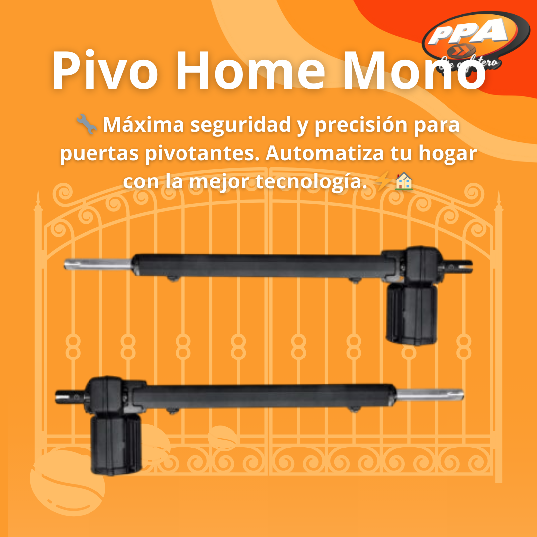 Motor Para Puerta Abatible PPA Pivo Home Standard 125kg Doble Hoja