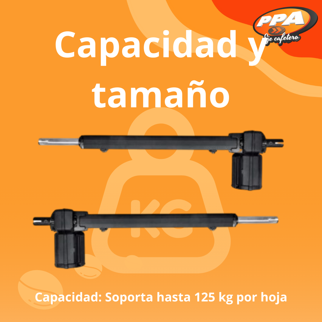 Motor Para Puerta Abatible PPA Pivo Home Standard 125kg Doble Hoja