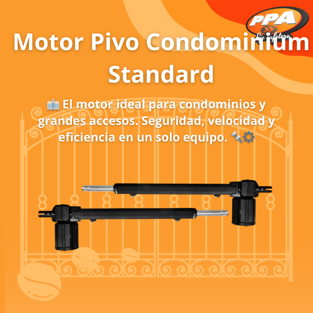 Motor PPA Pivo Condominium Standard JetFlex Brushless – Puerta Batiente doble hoja 350kg (2,5m)