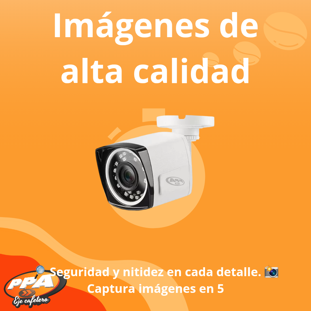 Cámara Bullet IP PPA 5MP – Lente 3.6mm, LED Infrarrojo, PoE, IP67