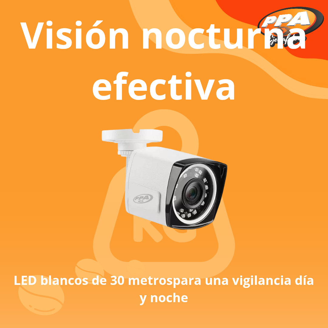 Cámara Bullet IP PPA 5MP – Lente 3.6mm, LED Infrarrojo, PoE, IP67
