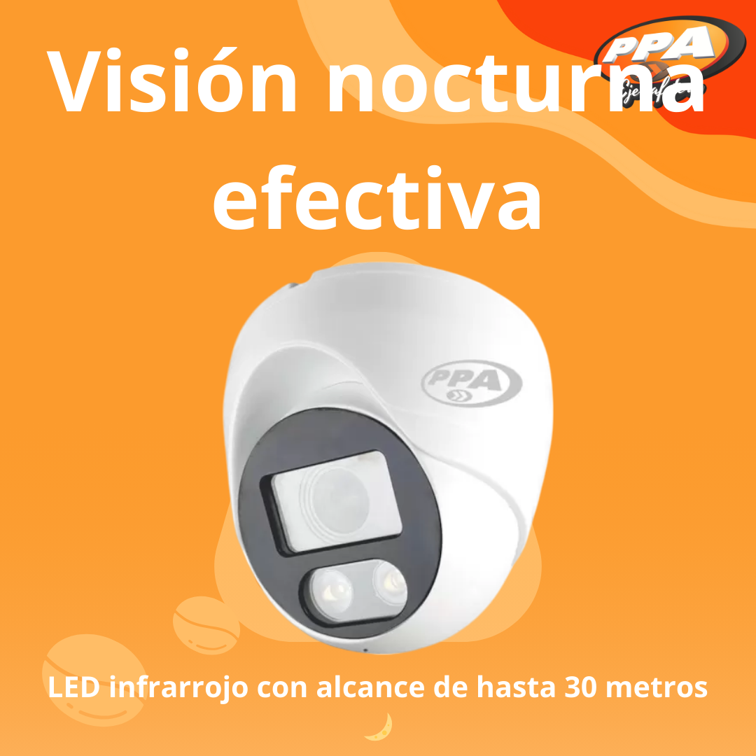 Cámara Domo PPA 4MP IP RTMP – PoE, IR 30M, HDMI/VGA, IP66