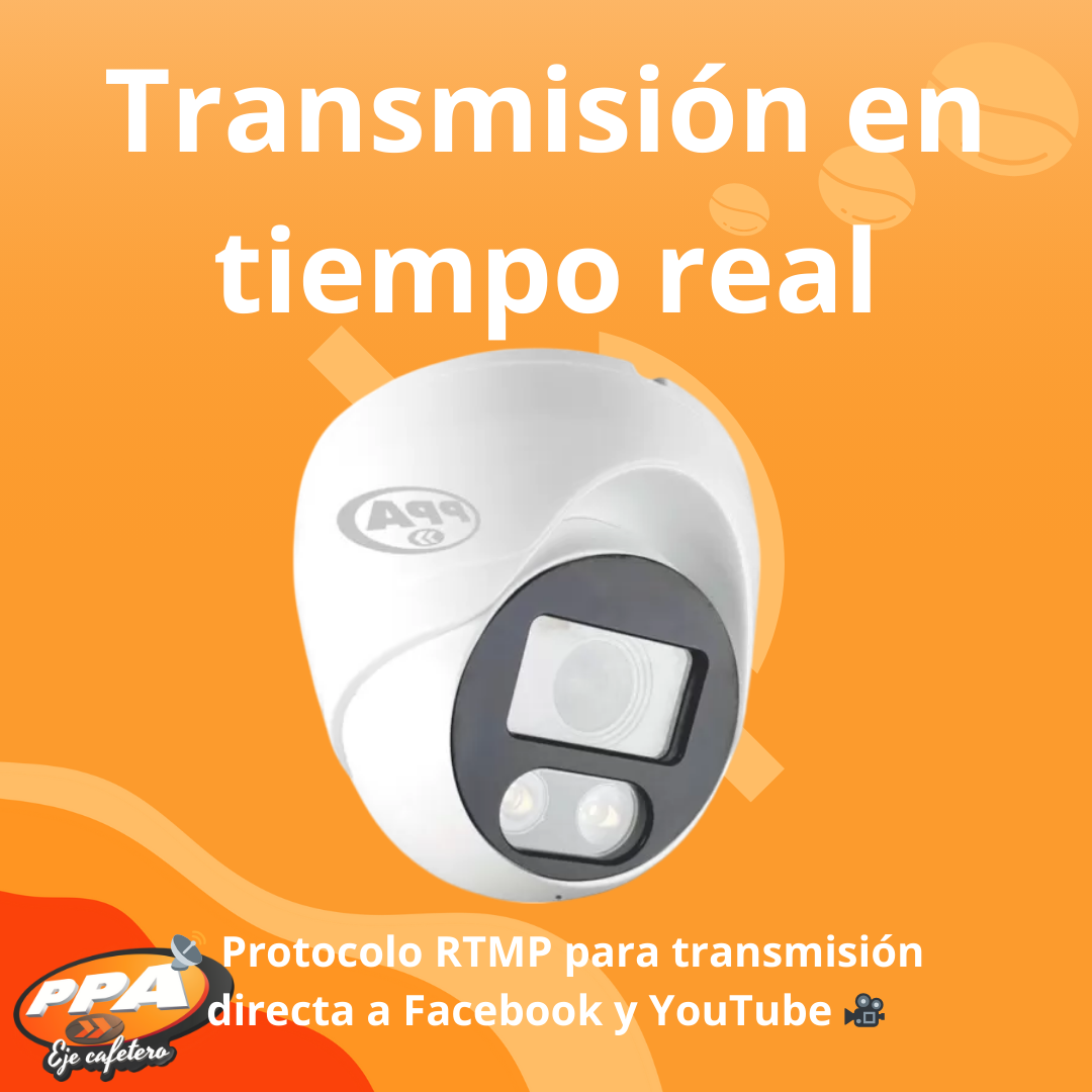 Cámara Domo PPA 4MP IP RTMP – PoE, IR 30M, HDMI/VGA, IP66