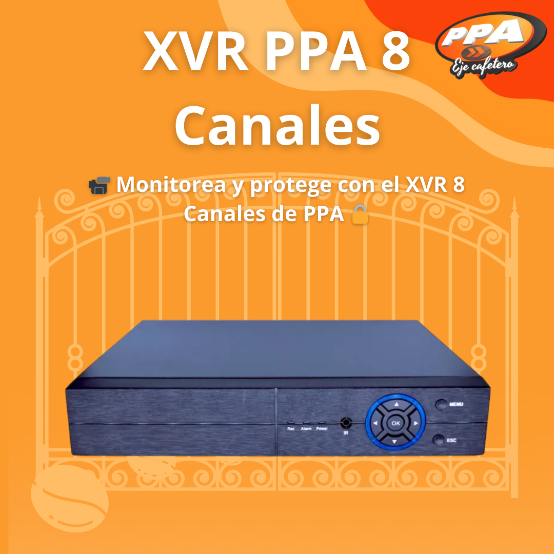 XVR PPA 8 Canales – HDMI, VGA, IP, Pentahíbrido, Detección Facial
