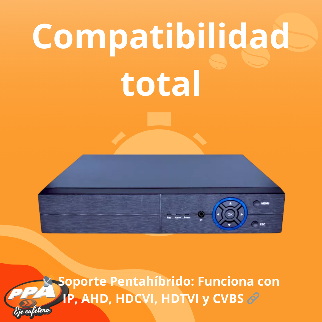 XVR PPA 8 Canales – HDMI, VGA, IP, Pentahíbrido, Detección Facial