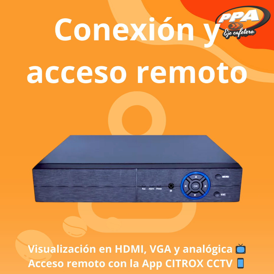 XVR PPA 8 Canales – HDMI, VGA, IP, Pentahíbrido, Detección Facial