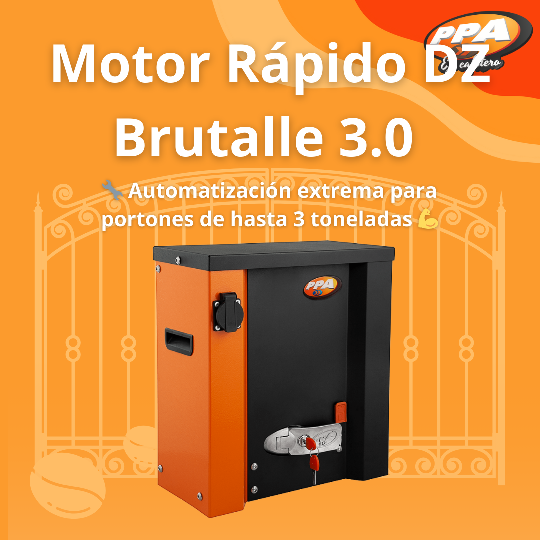 Motor Rápido DZ Brutalle 3.0 JetFlex – Puerta Corrediza, 3000kg, Trifásico