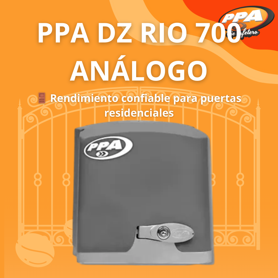 Motor Portón Corredizo PPA DZ Rio 700kg Análogo + Kit Completo 127V