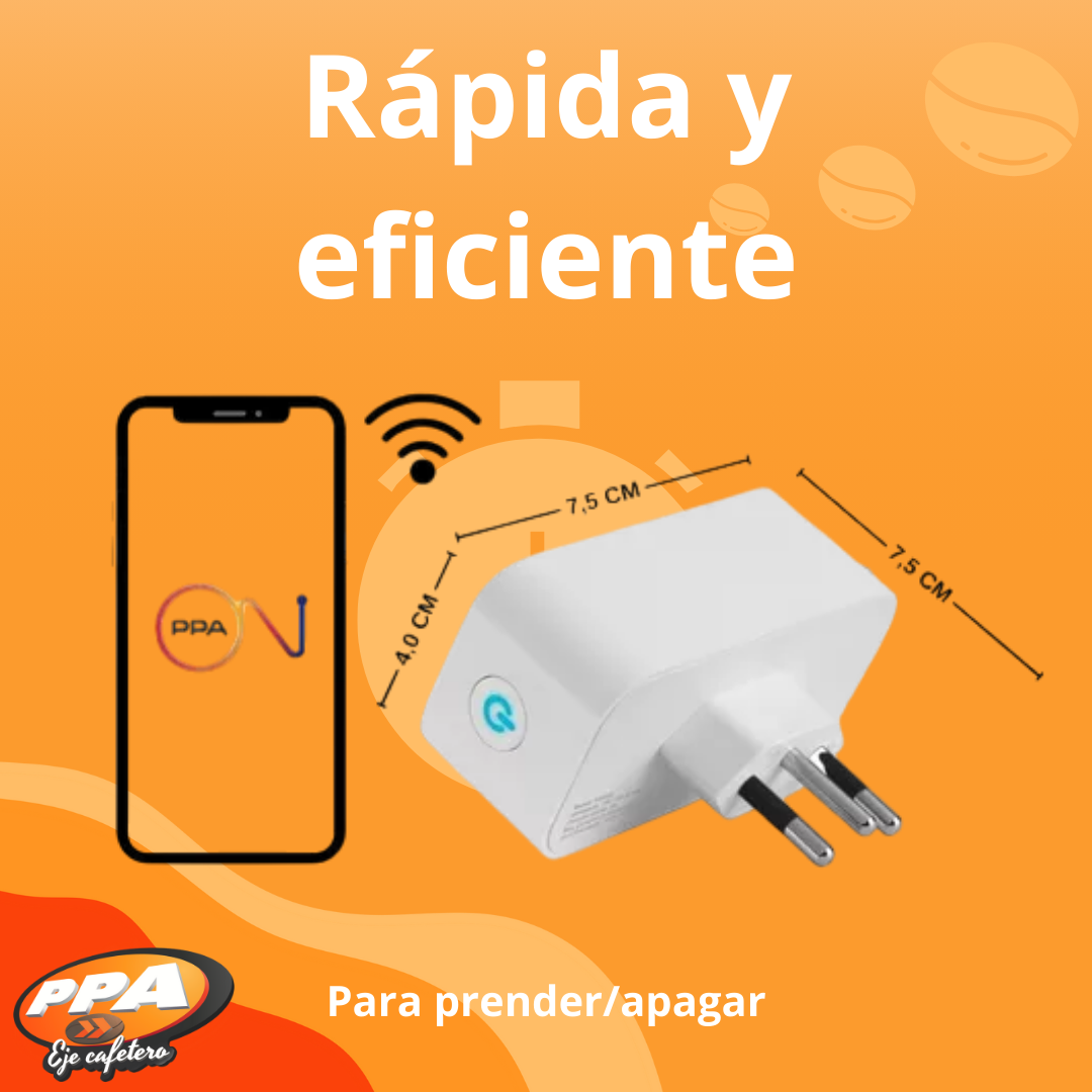 Toma Inteligente PPA ON 10A – Wi-Fi, Compatible con Alexa y Google Home