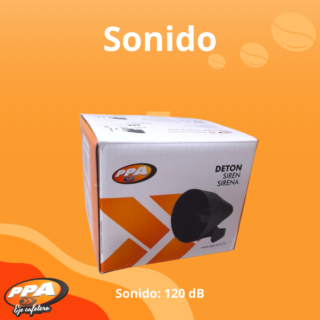 Sirena DETON – 120 dB, 14W, 12V, Alta Potencia