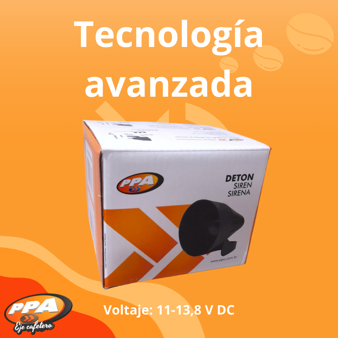Sirena DETON – 120 dB, 14W, 12V, Alta Potencia