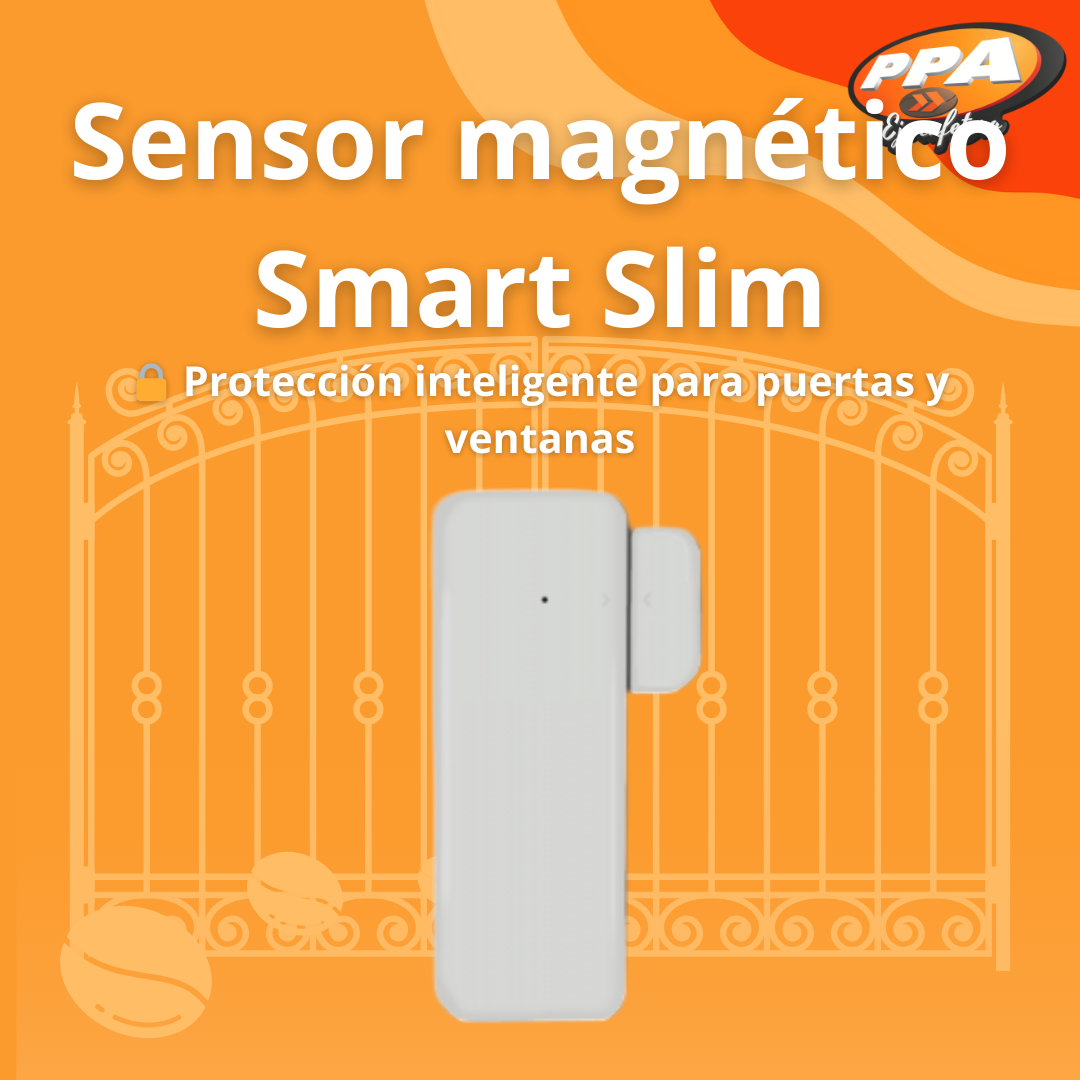 Sensor Magnético Smart Slim – Inalámbrico, 433.92 MHz, Batería de Larga Duración