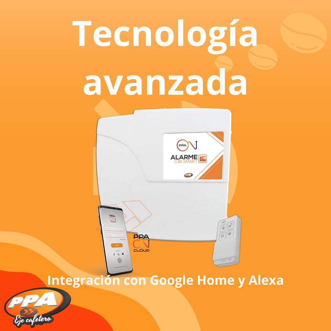 Kit de Alarma PPA C36 Inalámbrica WiFi – Control Remoto, Sensores y Sirena