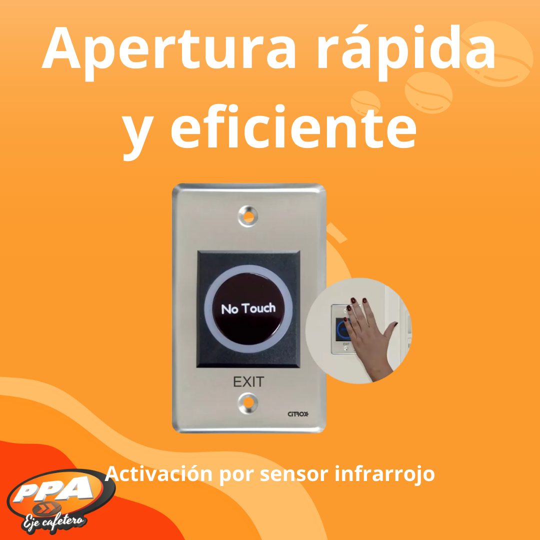 Botón No-Touch PPA CX-4512 – Activación por Sensor Infrarrojo, Acero Inoxidable