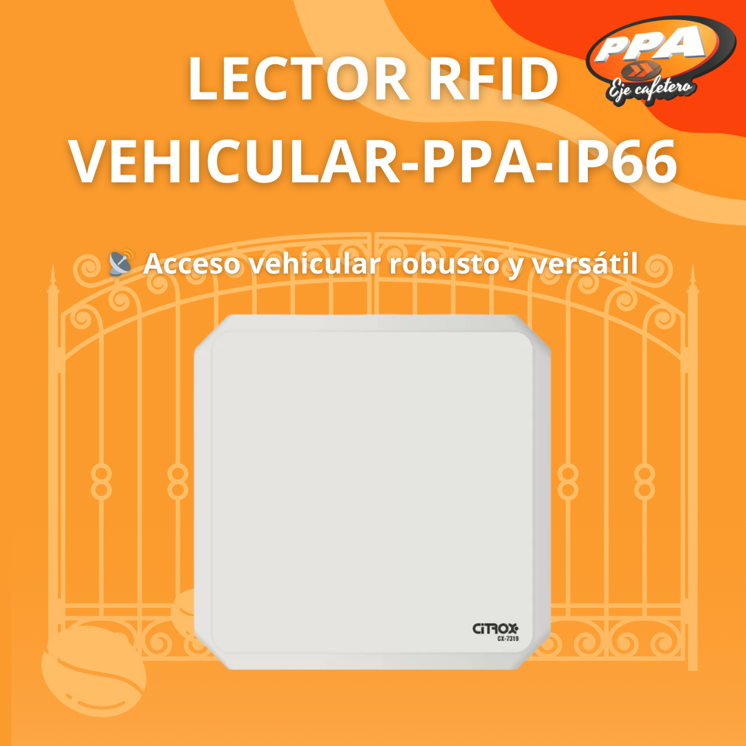 Lector RFID Vehicular PPA A408122 – IP66, 900MHz, Alcance hasta 12m