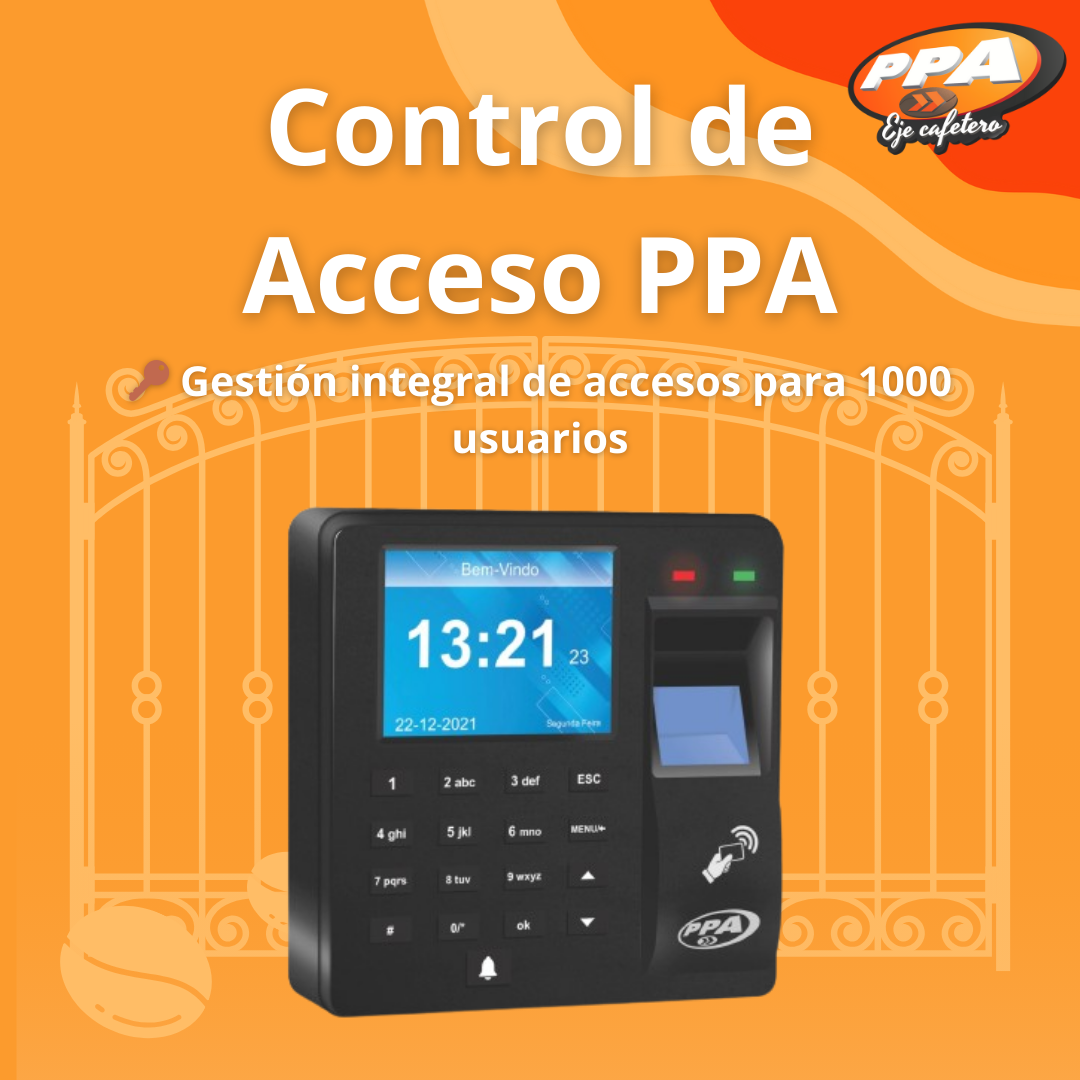 Control de Acceso PPA BIO – 1000 Usuarios – Huella, Tarjeta y Clave – Wiegand 26/34