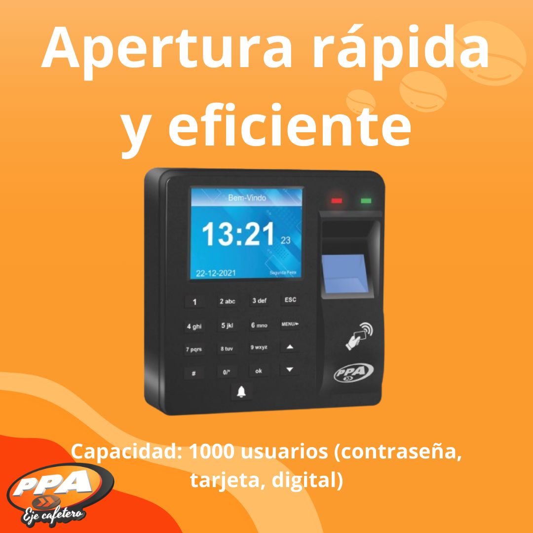 Control de Acceso PPA BIO – 1000 Usuarios – Huella, Tarjeta y Clave – Wiegand 26/34