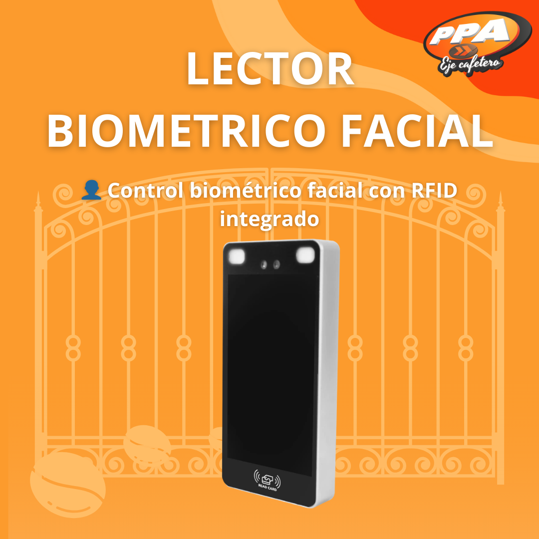 Lector Biométrico Facial PPA – RFID MIFARE 13MHz – 20,000 Usuarios – Wiegand 26/34/66