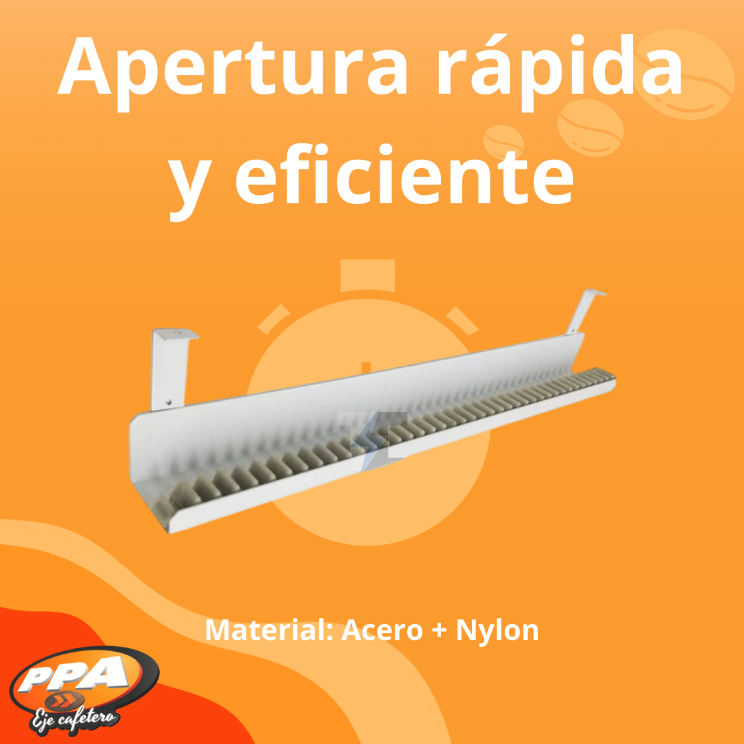 Cremallera Blanca para Puerta Social RAC – Acero + Nylon – 505mm – 24V