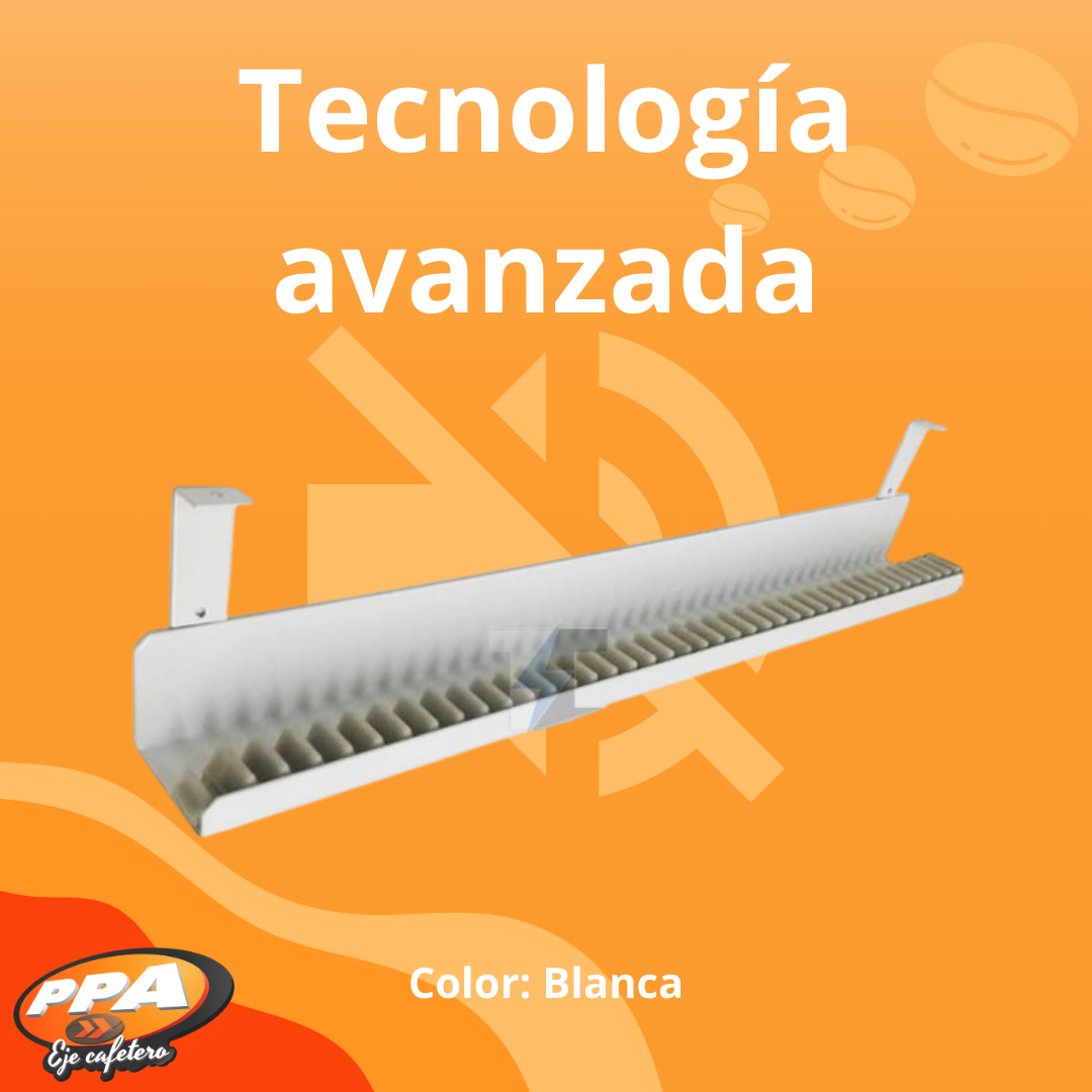 Cremallera Blanca para Puerta Social RAC – Acero + Nylon – 505mm – 24V