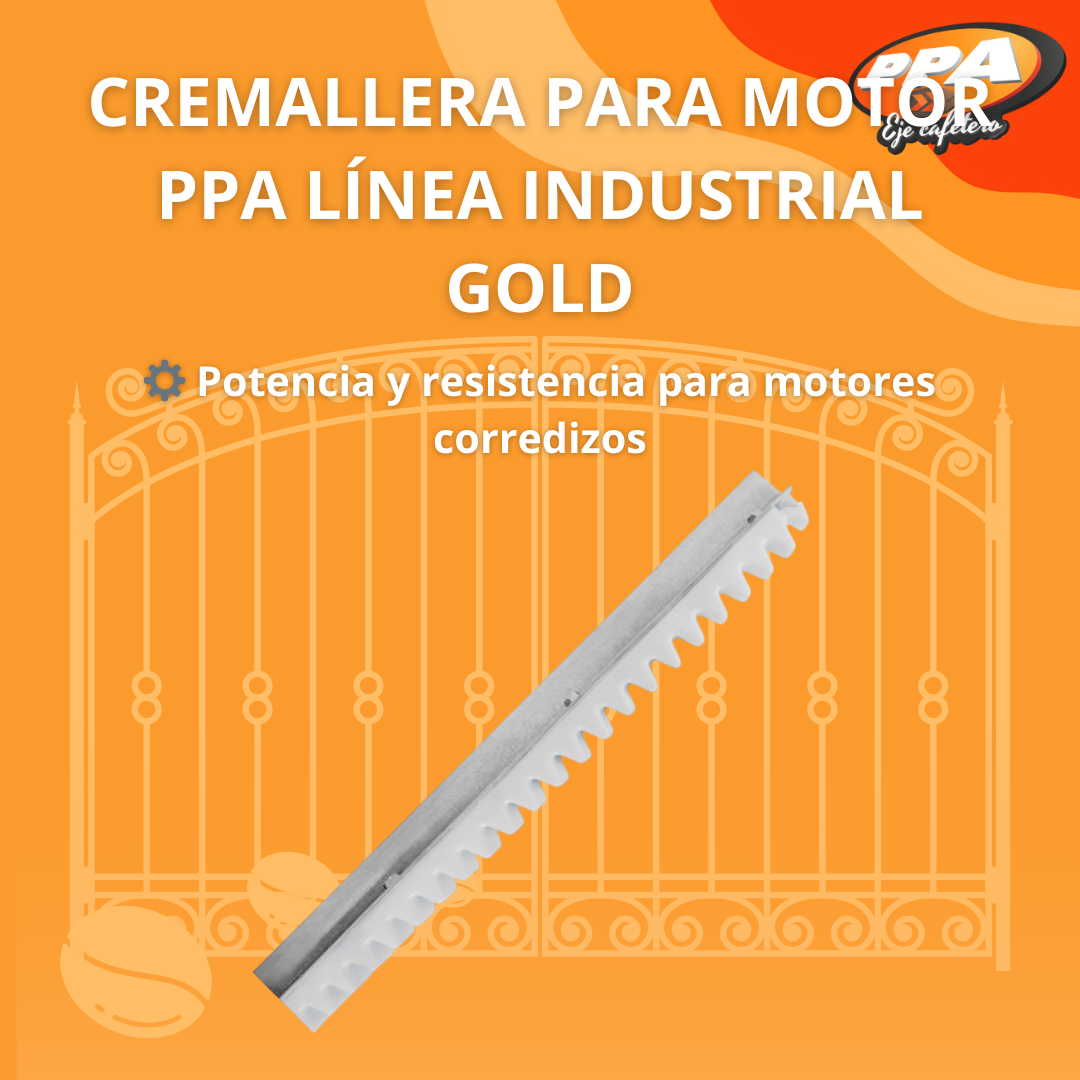 Cremallera Blanca para Motor PPA Línea Industrial Gold – 1 Metro