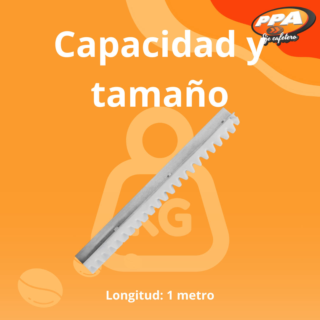 Cremallera Blanca para Motor PPA Línea Industrial Gold – 1 Metro