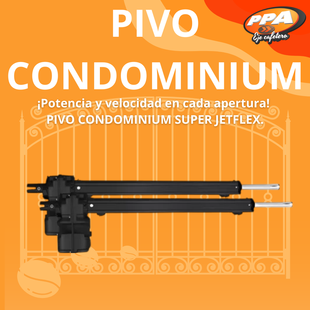 Motor PPA Pivo Condominium Standard para Puerta Batiente Doble Hoja 350kg