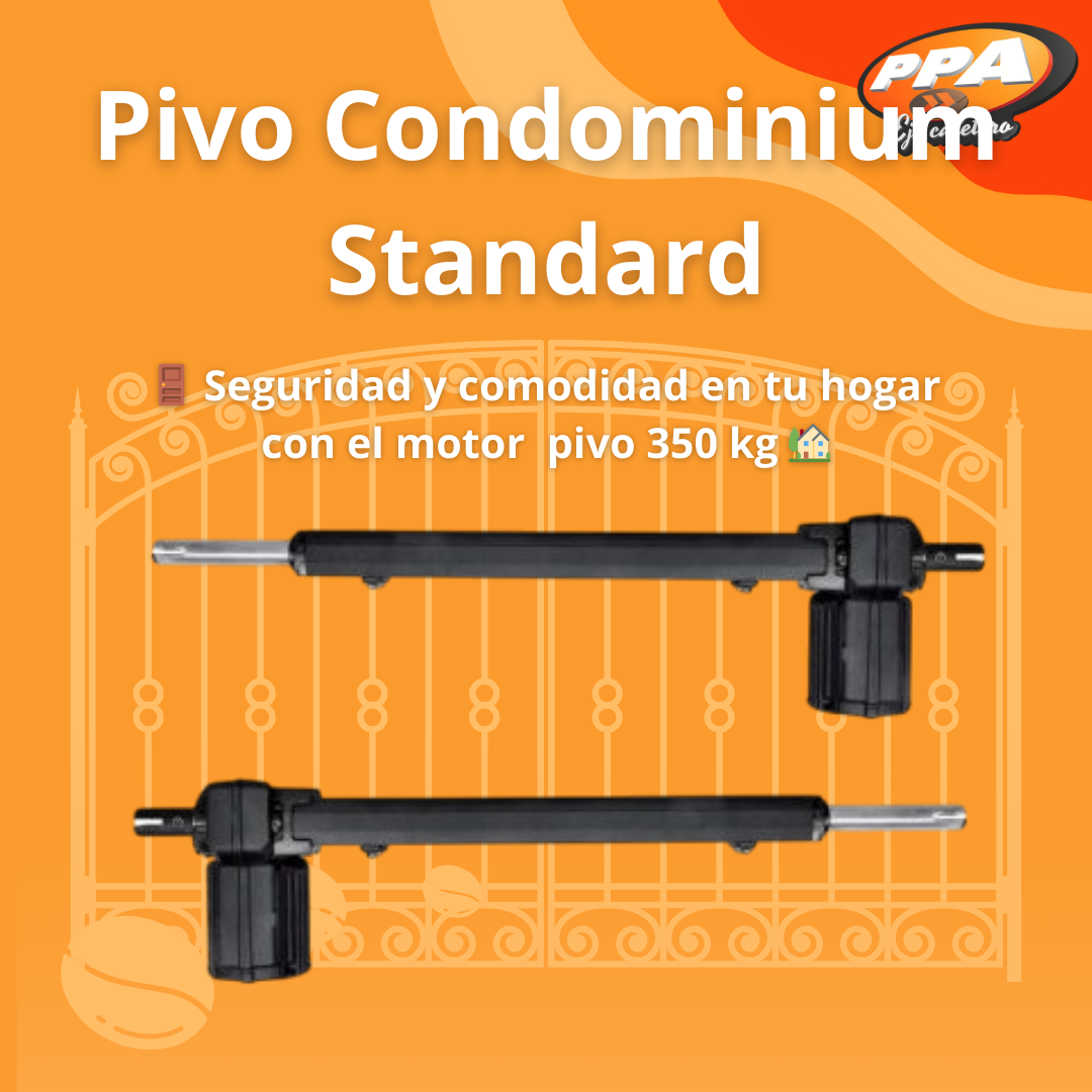Motor PPA Pivo Condominium Standard para Puerta Batiente Doble Hoja 350kg
