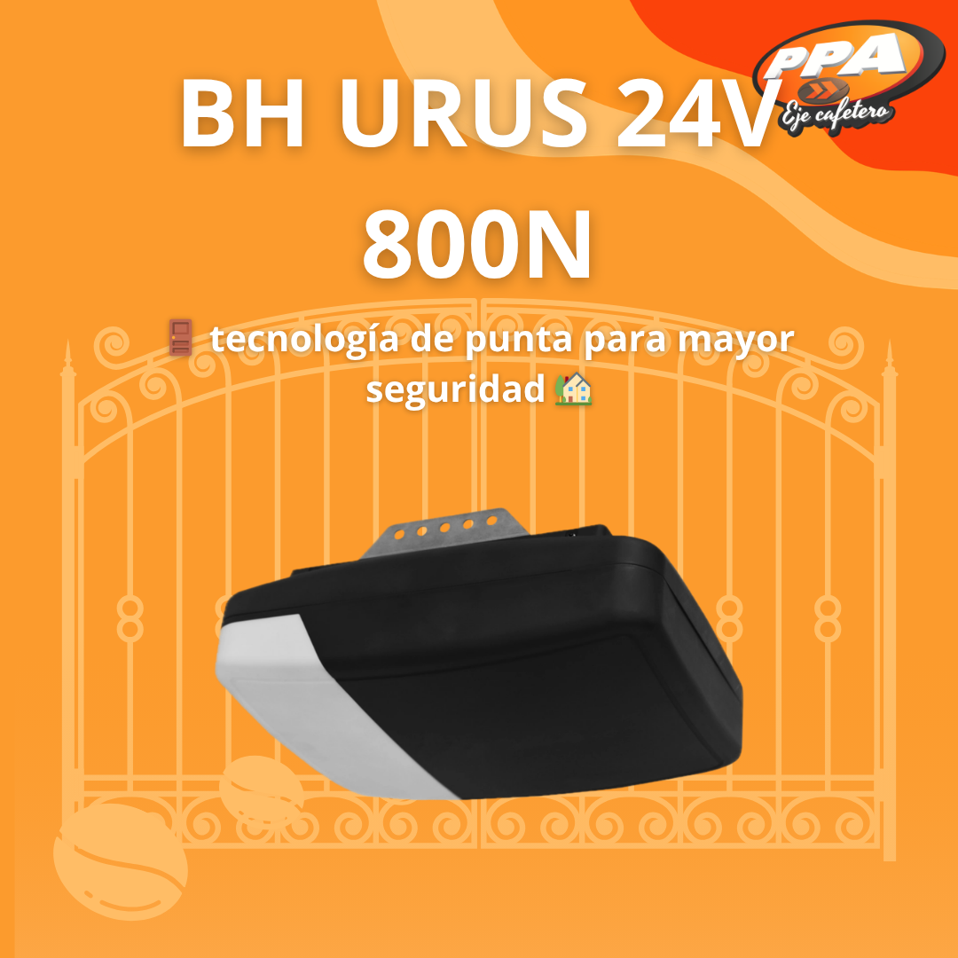 Motor para Puerta Levadiza Seccional BH URUS 24V 800N – 127V con Riel de 3m