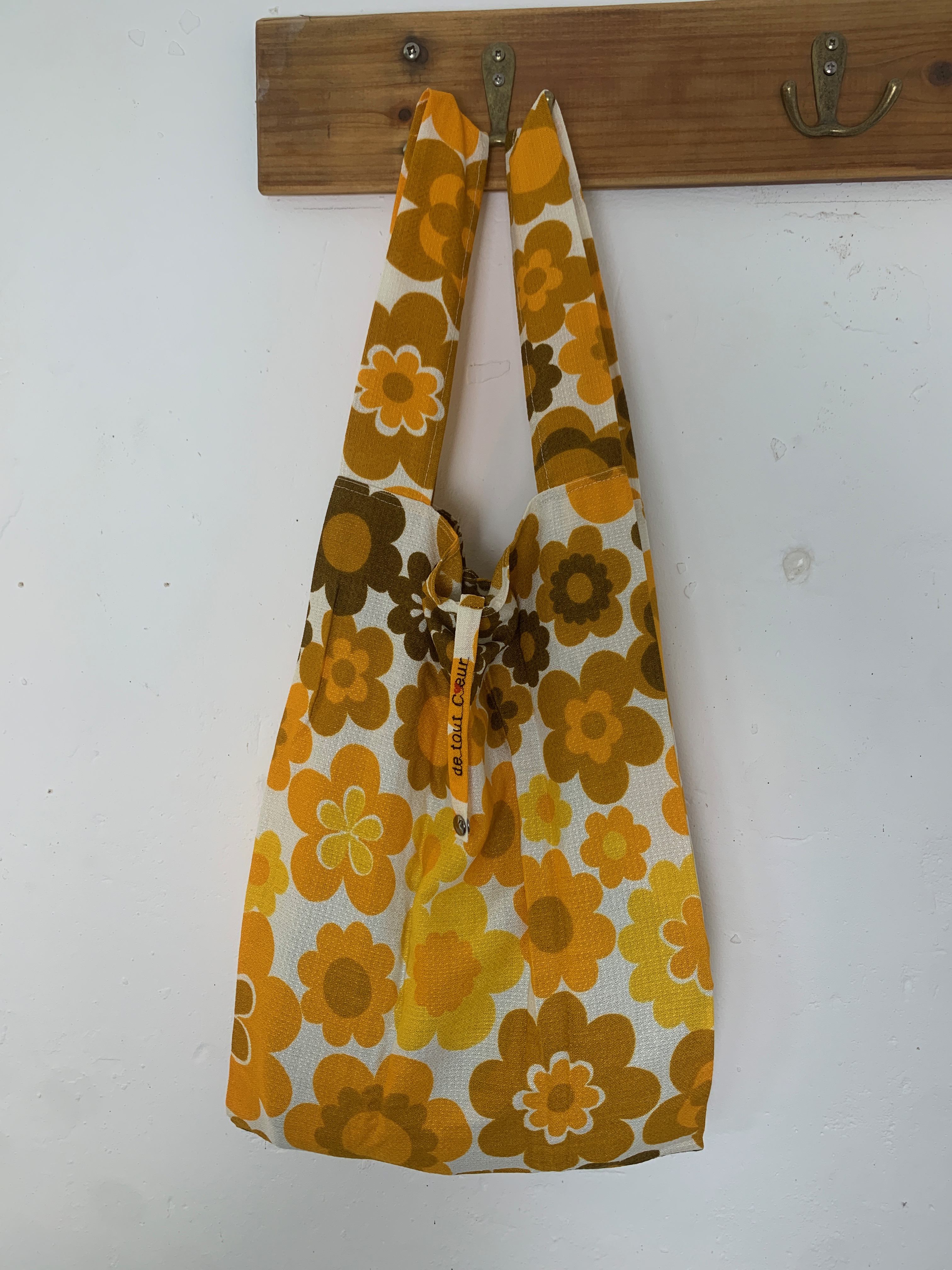 Sac pliable en tissu 'rétro'