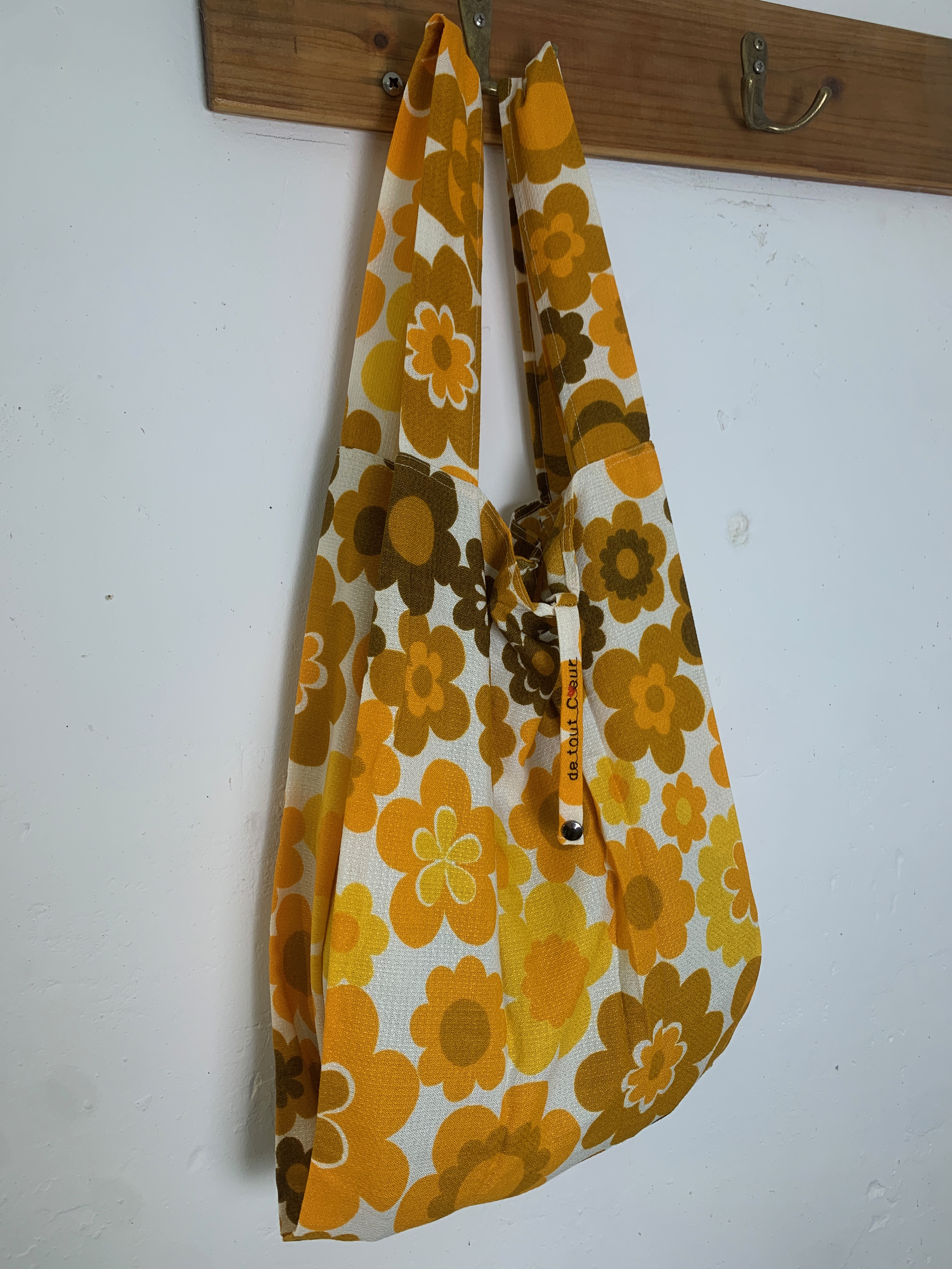 Sac pliable en tissu 'rétro'