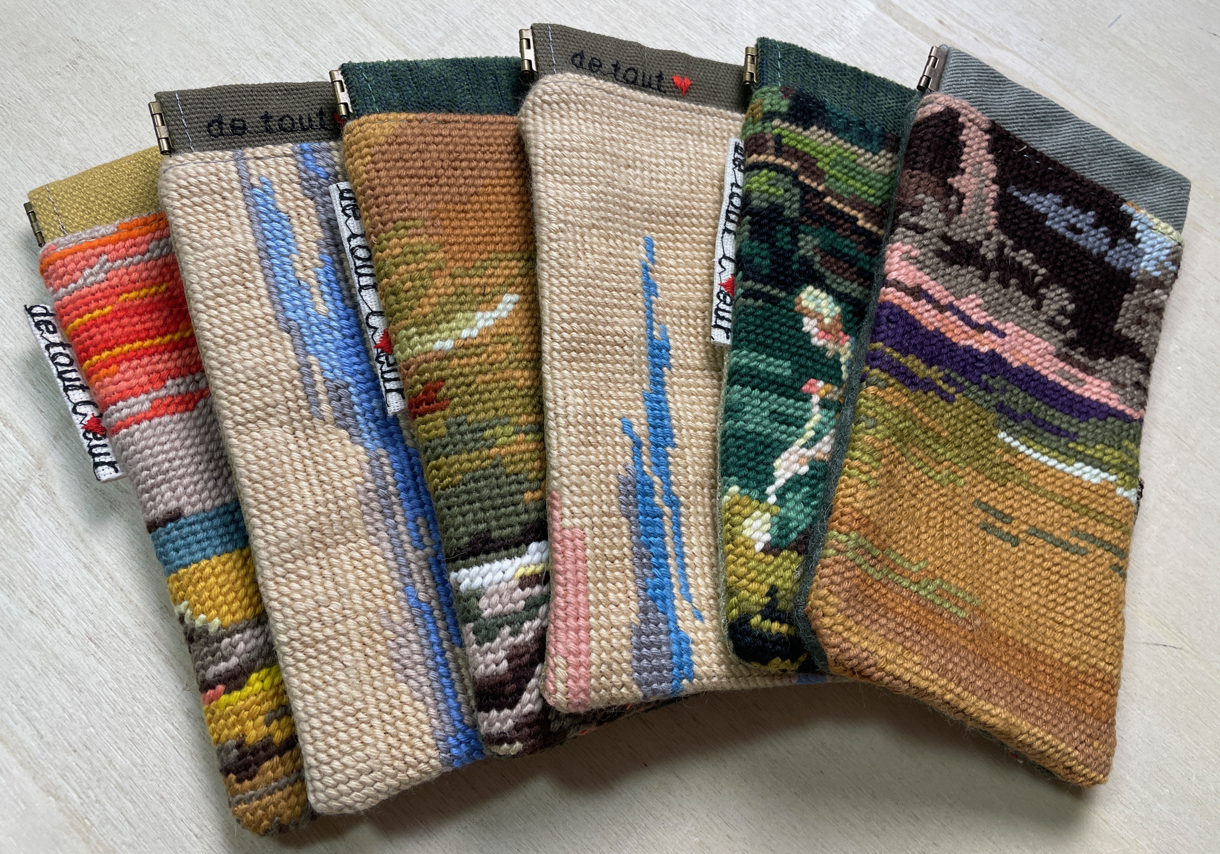 Étuis de lunettes en tissu canevas upcyclé