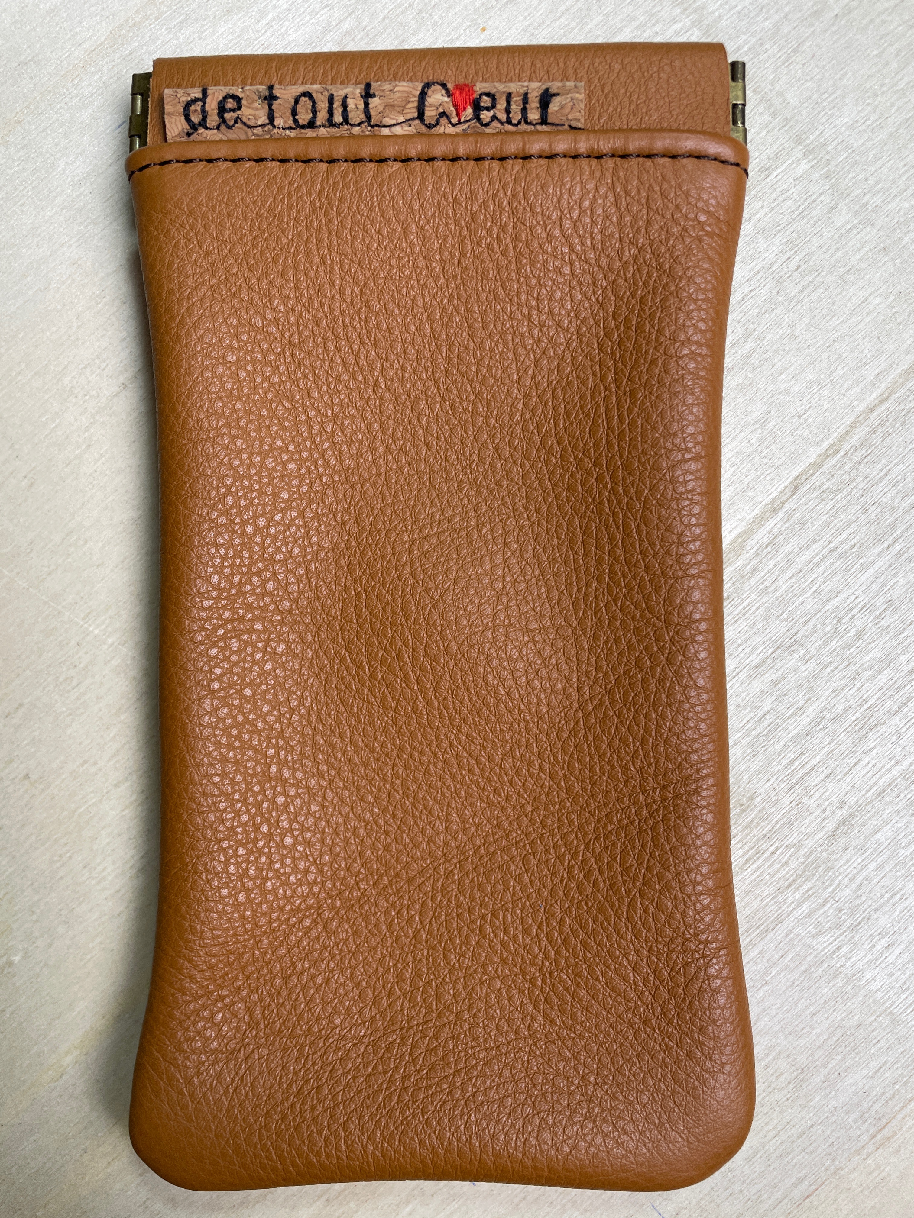 Étui de lunettes en cuir