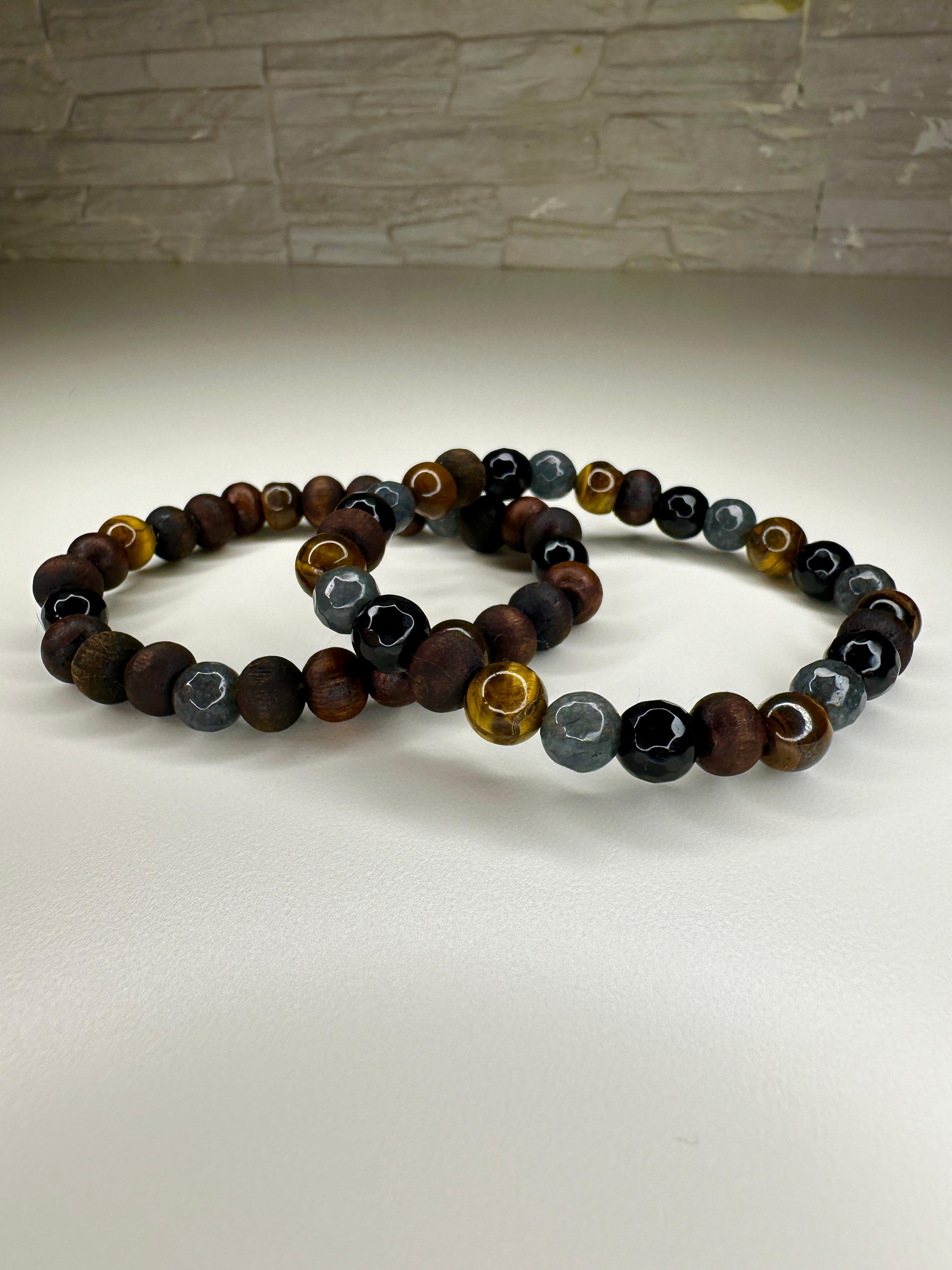 Bracelet "Équilibre et Protection Suprême" – Force, Clarté et Stabilité